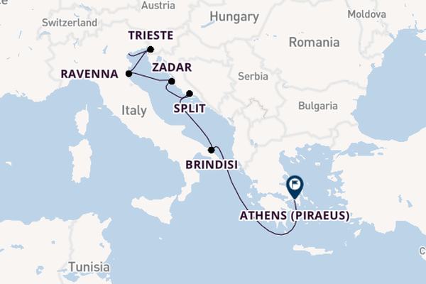 Mediterranean Sea from Venice, Italy with the Silver Ray