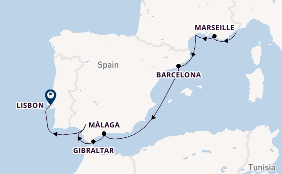 Western Mediterranean from Nice, France with the Silver Shadow