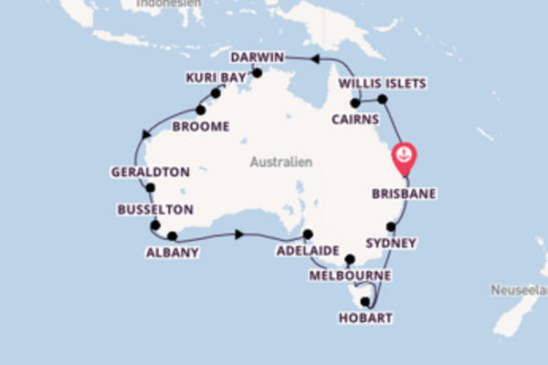 Wunderschöne Reise über Geraldton in 29 Tagen