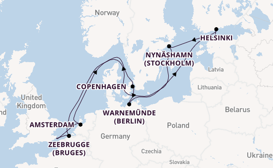 British Isles from London (Dover), England, United Kingdom with the Carnival Miracle