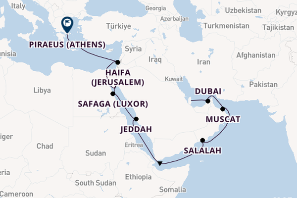 Middle East from Doha, Qatar with the Seven Seas Explorer