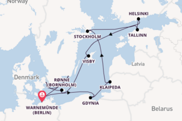 12 day cruise with the MSC Poesia to Warnemünde (Berlin)