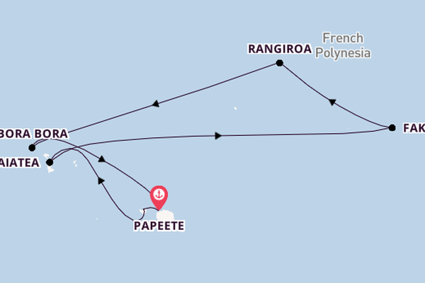 French Polynesia from Papeete, Tahiti, French Polynesia with the Silver Whisper