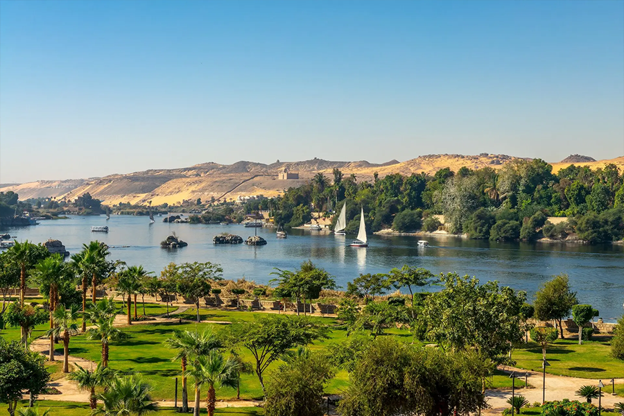 Nile River from Luxor, Egypt with the AmaCleo