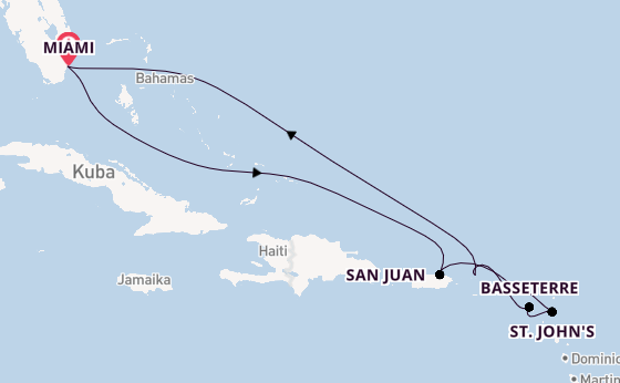 Karibik ab Miami auf der Silver Dawn