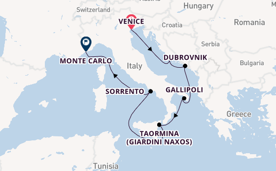 Mediterranean Sea from Venice, Italy with the Silver Ray