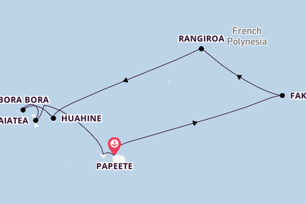 French Polynesia from Papeete, Tahiti, French Polynesia with the Le Paul Gaugin