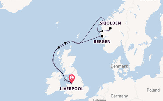 Norway from Liverpool, England with the Borealis