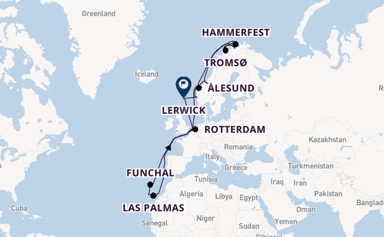 Noorwegen vanaf Londen/Dover, Groot-Brittannië met de Nieuw Statendam