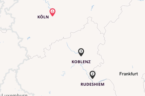 Rhein ab Köln, Deutschland auf der MS COMPASS OPERA