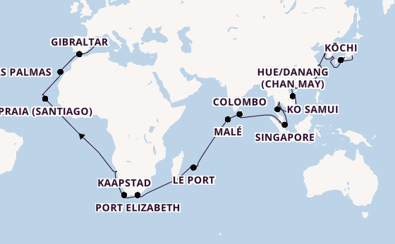 Zuidoost-Azië vanaf Tokio met de Mein Schiff 6