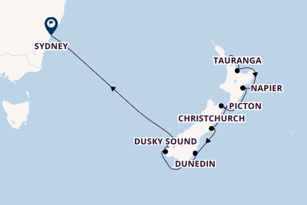 Nieuw Zeeland vanaf Auckland, Nieuw-Zeeland met de Celebrity Solstice