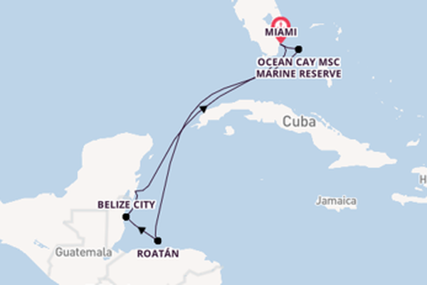 Cruise naar Miami via Ocean Cay MSC Marine Reserve
