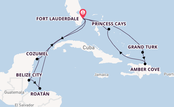 Caribbean vanaf Fort Lauderdale, Verenigde Staten met de Star Princess