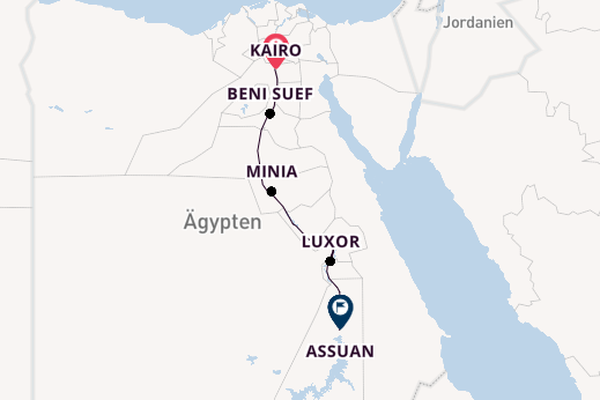Nil ab Kairo auf der Nile Monarch