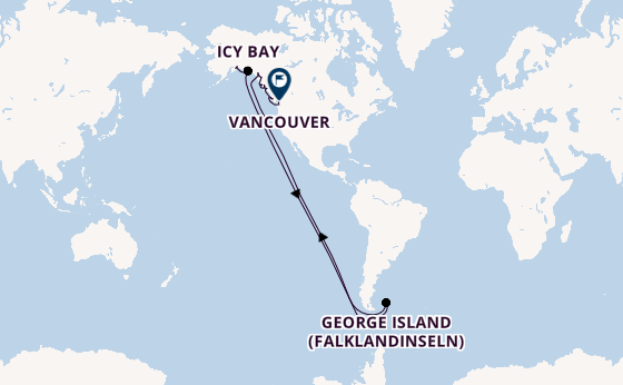 Alaska ab Whittier, Alaska auf der MS Roald Amundsen