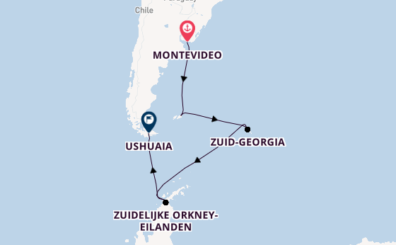 Zuid-Amerika vanaf Montevideo, Uruguay met de HANSEATIC spirit