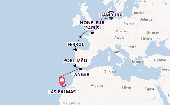 Canarische Eilanden vanaf Las Palmas, Gran Canaria, Spanje met de Amadea