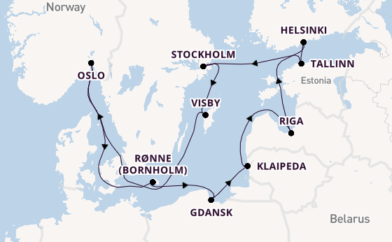 Noorwegen vanaf Kopenhagen, Denemarken met de Caribbean Princess
