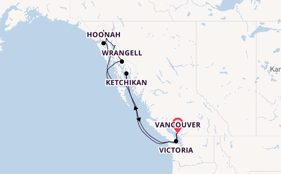 Alaska ab Vancouver, Kanada auf der Explora III