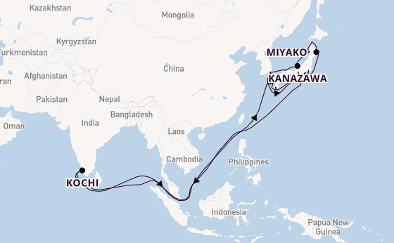 Japan vanaf Tokio, Japan met de Silver Whisper