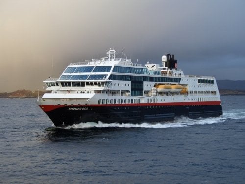 at sea