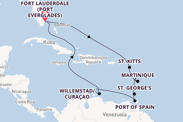 Karibik ab Fort Lauderdale (Port Everglades), USA auf der Coral Princess