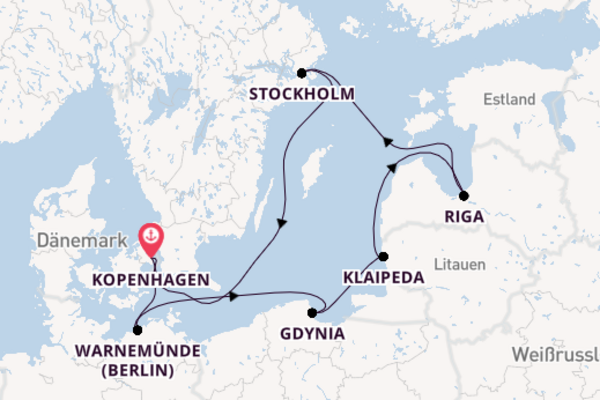 Europa ab Kopenhagen auf der MSC Poesia