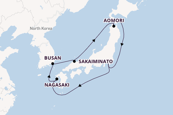 Japan vanaf Tokio, Japan met de Sapphire Princess