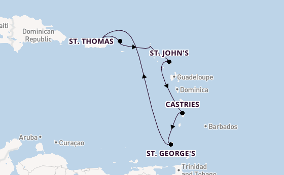 Caribbean vanaf San Juan, Puerto Rico met de Celebrity Constellation