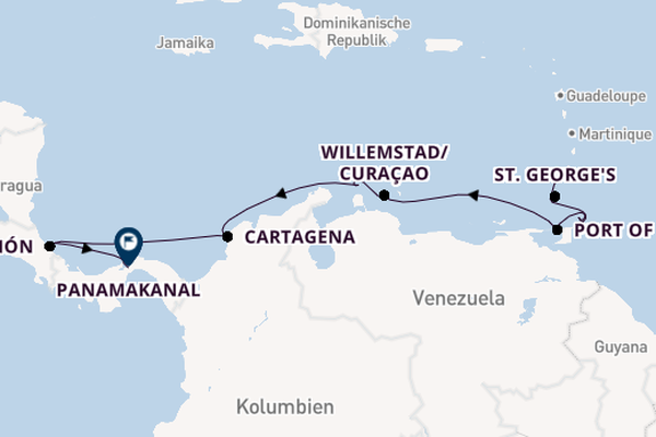 Südliche Karibik ab Bridgetown, Barbados auf der VASCO DA GAMA