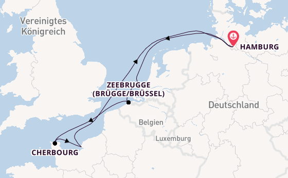 Westeuropa ab Hamburg auf AIDAnova