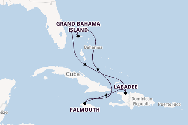 Caribbean from Port Canaveral, Florida, USA with the Adventure of the Seas