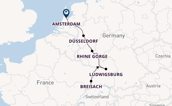 Rhine River, Europe from Basel, Switzerland with the AmaFiora