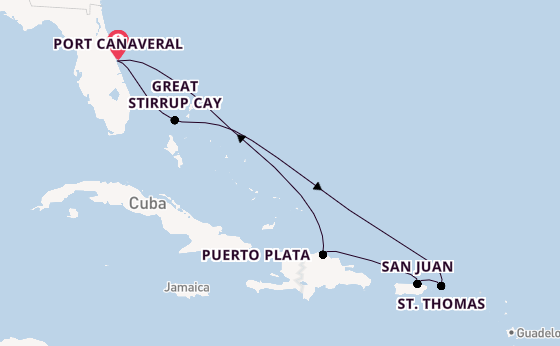 Caribbean from Port Canaveral, Florida, USA with the Norwegian Getaway