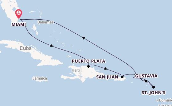 Caribbean vanaf Miami, Verenigde Staten met de Seven Seas Prestige