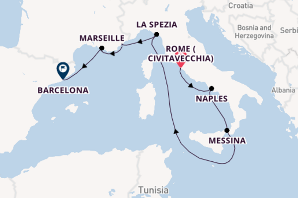 Western Mediterranean From Rome with the Voyager of the Seas 