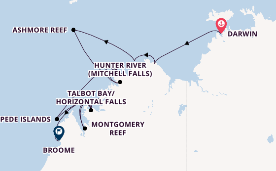 Australia from Darwin, Australia with the Seabourn Pursuit