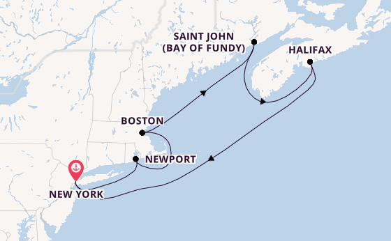 Amerikaanse Oostkust vanaf New York, Verenigde Staten met de Majestic Princess