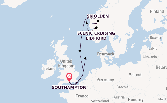 Norway from Southampton, England with the Borealis