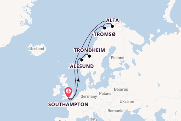 Norway from Southampton, England with the Majestic Princess