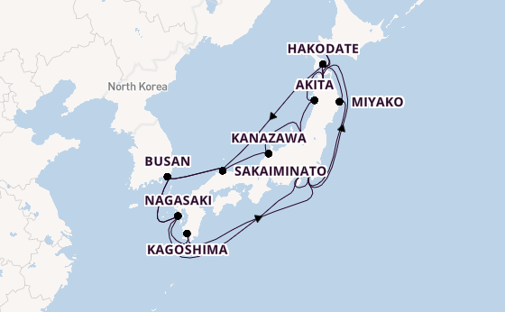 Japan vanaf Tokio, Japan met de Sapphire Princess