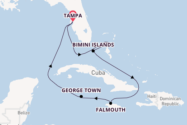 Caribbean from Tampa, Florida, USA with the Enchantment of the Seas