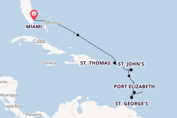 Caribbean vanaf Miami, Verenigde Staten met de Azamara Journey
