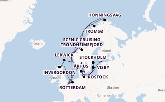 Noorwegen vanaf Londen/Dover, Groot-Brittannië met de Nieuw Statendam