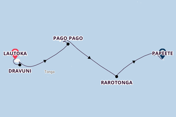Polynesië vanaf Lautoka, Fiji met de Norwegian Spirit