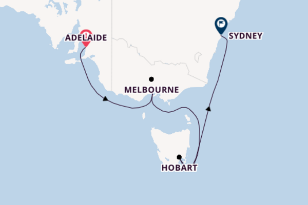 7daagse cruise vanaf Adelaide