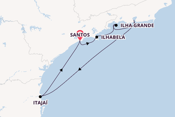 Brazil from Santos, Brazil with the MSC Lirica