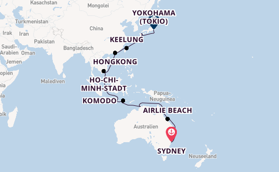 Australien ab Sydney auf der Silver Moon