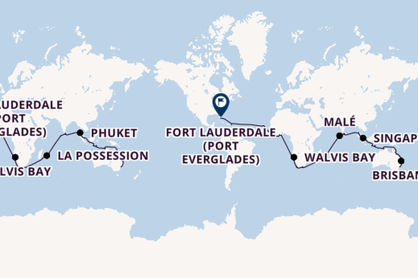 Round-the-World Trip from Sydney, Australia with the Volendam
